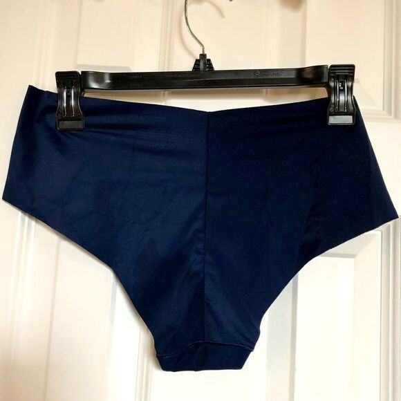 VICTORIA’S SECRET NWT L Sz XXL - 2-Pair Black Logo Hipster & Navy Cheeky Brief - Picture 13 of 15